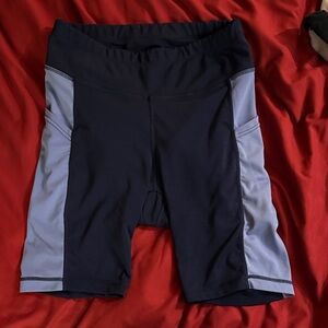 Navy and Light Blue Athletic Shorts